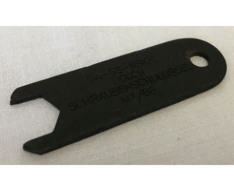 German WWII pattern dagger spanner for the SA/SS top nut.  