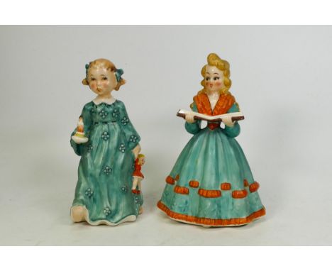 Two Goebel Matt Lady Figures, tallest 14cm(2) 