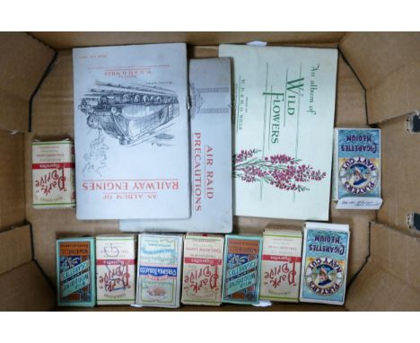 A collection of Vintage Cigarette Cards &amp; Albums including Wills Railway EnginesWills Wild Flowers &amp; many part sets i