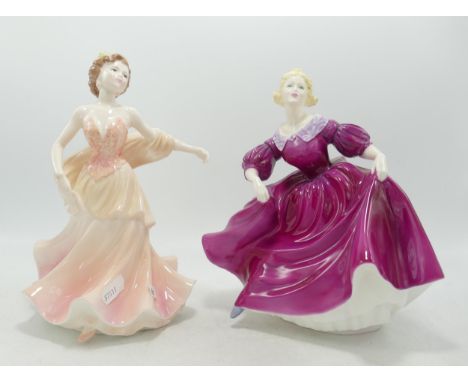 Coalport Lady Figures Brenda &amp; Carnival(2) 