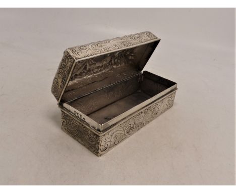 London 1893 William Comyns Sterling Silver Ornate hinged trinket box 200.3g 