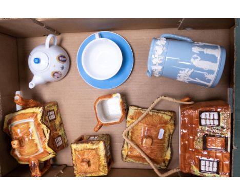 A mixed collection of items to include Kensignton Price Cottage Ware, Commeorative Tea forOne Set &amp; Wedgwood Queensware W