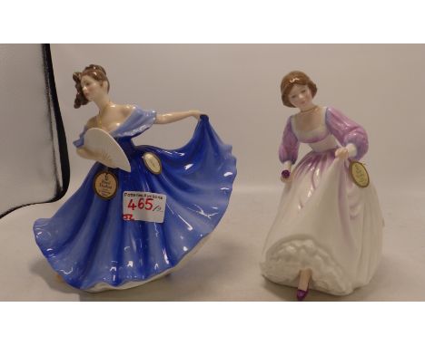 Royal Doulton Figures Elaine HN2791 &amp; Ashley HN3420 (2) 
