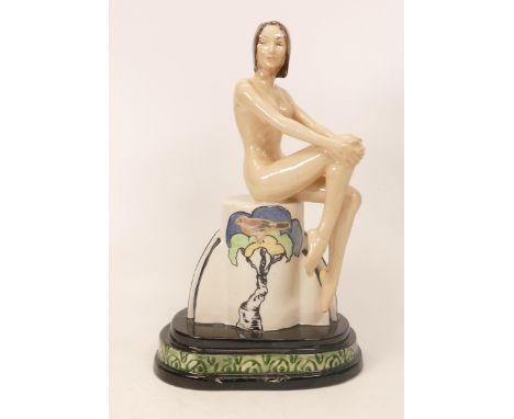 Carltonware figure of a nude lady on a plinth. MArked 1/3 to base. Over painted by vendor 