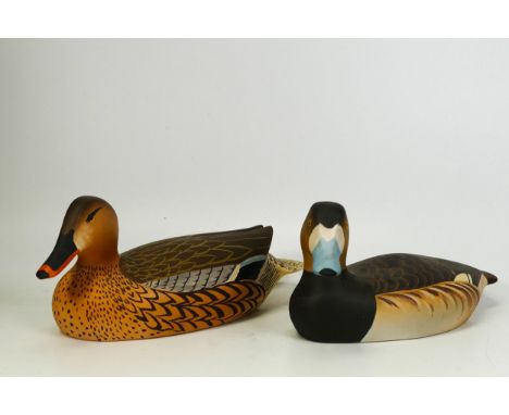 Royal Doulton Wild Life Series Figures Female Mallard Hn3515 &amp; Greater Scaup Hn3517(2) 