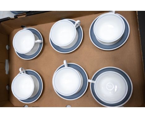 Six Wedgwood Glen Mist Cups &amp; Saucers 