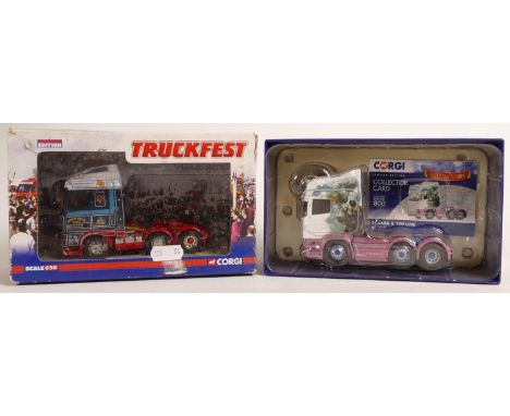 Corgi Truck/Haulage CC13772 Scania R Topline Joe Sharp &amp; Corgi CC13220 DAF XF Space Cab Robert Laidlaw limited edition, b