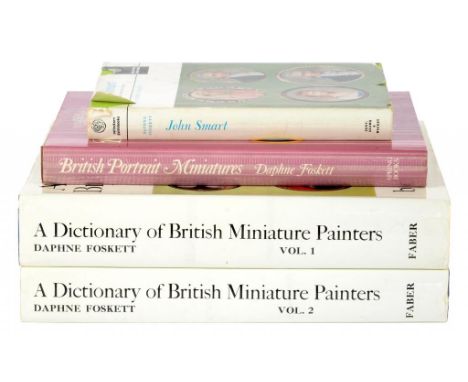 FOSKETT (DAPHNE) A DICTIONARY OF BRITISH MINIATURE PAINTERS first edition, two vols, illus, coth , dust jacket (price clipped