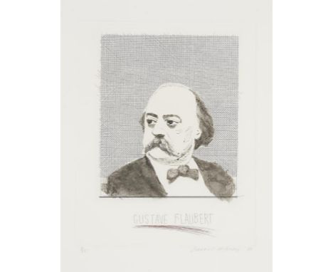 †DAVID HOCKNEY, OM, CH, RA (1937-) GUSTAVE FLAUBERT; GEORGE SAND, 1973 etchings, on Crisbrook handmade paper, both signed by 