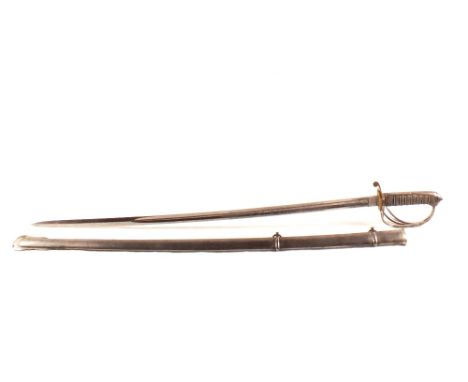 A good model 1821 Artillery Officers sword with scabbard, etched blade to Artillery Volt's