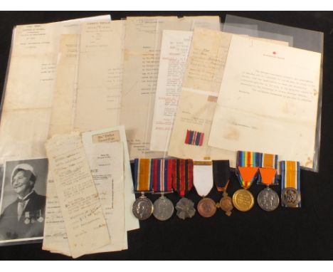 WWI and WWII nurses group of five medals to Miss Evelyn Irene Thompson, Mrs Evelyn Irene box comes with good selection of doc