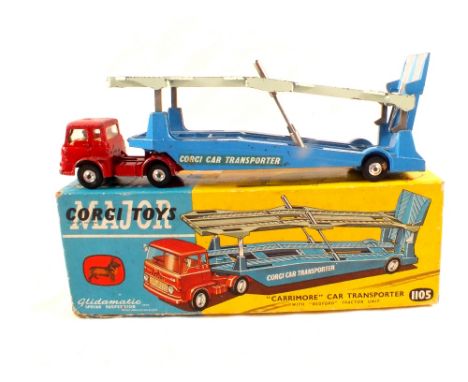 A boxed Corgi Toys 1105 'Carrimore' car transporter with 'Bedford' tractor unit