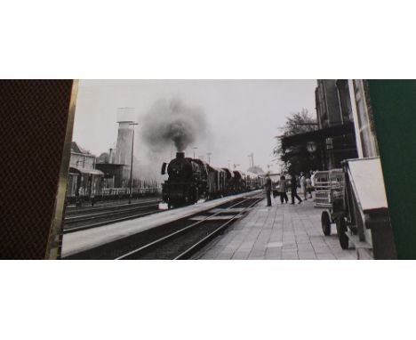 A quantity of large scale professional photos and photo prints of continental steam trains and GB diesels