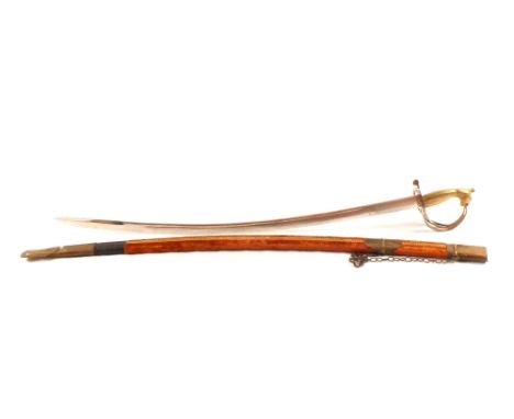 An Indian decorative sword with scabbard