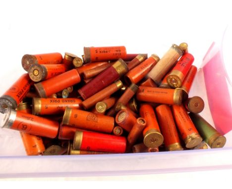 A good quantity of shotgun cartridges including 12 bore and .410 vintage examples, some boxed, this item can only be purchase