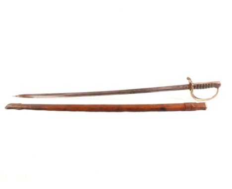 A model 1821 Officers sword by Wilkinson, S/No.52496 circa 1914/1917 with etched blade to the Army Service Corps and leather 