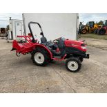 4 x 4 Mitsubishi GF130 compact Tractor with rotavator attachment.ONLY 92 hrs