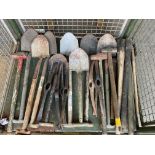 1 x Stillage (x 25) Shovels, Picks, Hammers Helves MoD Stock