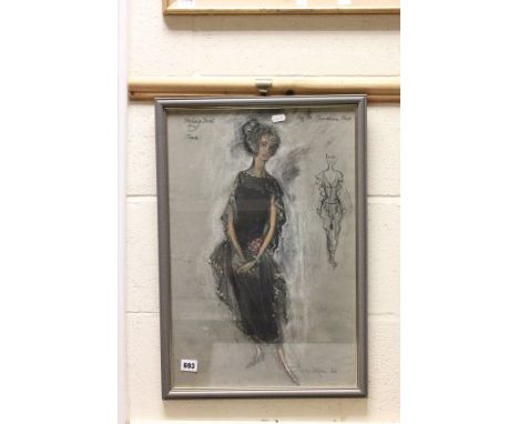 Pastel Portrait of Lady, signed Mendleson 66 