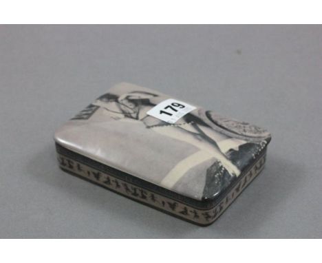 Ceramic Trinket Box with Erotic Lady Design to Lid