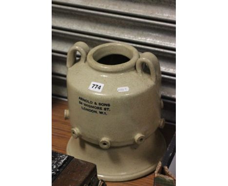Vintage Stoneware Piglet Feeder made by Arnold & Sons, 54 Wigmore Street, London W.1.