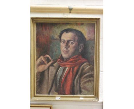 Framed Oil on Canvas, Portrait of a Gentleman, marked to verso 'Portrait of Marius Pope' by Perry Rogers