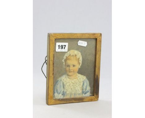 19th century Portrait of a Young Girl inscribed to verso 'A Fortascue Carr'