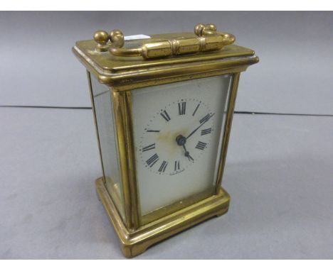 French Gilt Brass Carriage Clock