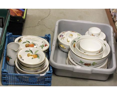 Large Quantity of Royal Worcester 'Evesham' Tableware including Two Tureens, Large Bowl, Jug, etc