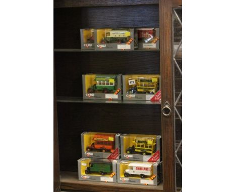 Eleven Boxed Corgi Classics Die Cast Thornycroft Vehicles