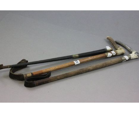 Three Victorian Hunting Crops