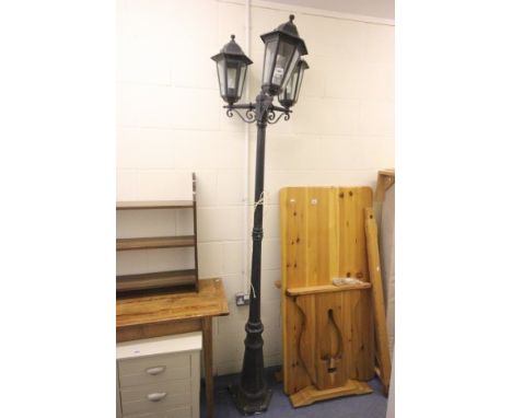 Victorian Style Street Lamp with Three Lanterns to top