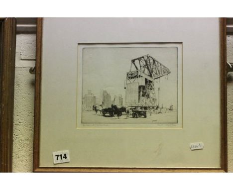 Geoffrey Heath Wedgwood, framed and glazed signed etching entitled The Mammoth