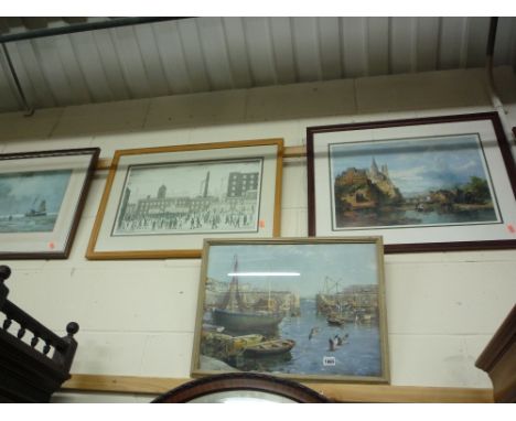 A QUANTITY OF VARIOUS PICTURES, etc including a Lowry print (8)