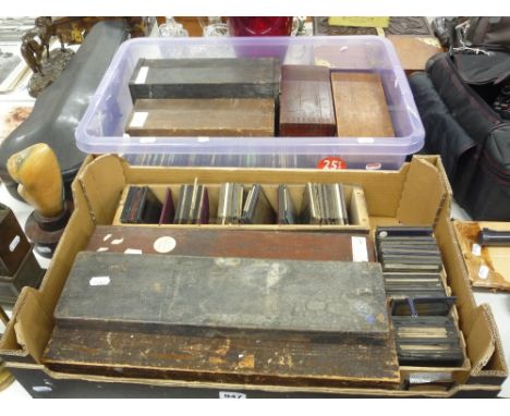 TWO BOXES OF MAGIC LANTERN SLIDES, Germany, Italy, (Venice, Pompeii), Cairo etc