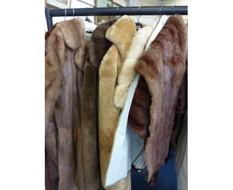 A COLLECTION OF FUR COATS, to include a coat by Harrisons of Worcester & Luton, together with two fur stoles