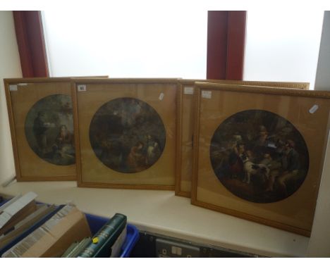 RICHARD MEADOWS AND CHRISTIAN JOSI AFTER GEORGE MORLAND, four early 19th Century prints of rural life, 'Gathering Fruit', 'Ga