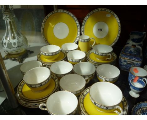 ROYAL WORCESTER TEASET, retailed for Waring & Gillow, Ltd, Oxford Street, London, No.1145 (over 30 pieces)