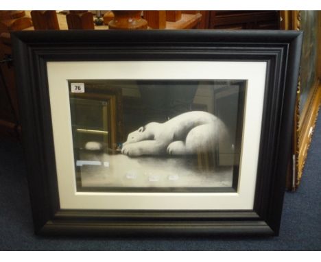 DOUG HYDE, early 21st Century, 'Little and Large' Polar Bear with duck, giclee print, signed and numbered lower right, 106 of