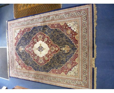 SAROOK HASHAN BLUE AND RED GROUND CARPET, approximate size 340cm x 234cm