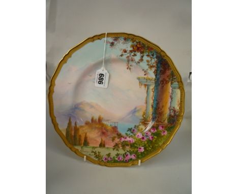 A ROYAL WORCESTER CABINET PLATE, signed H. George