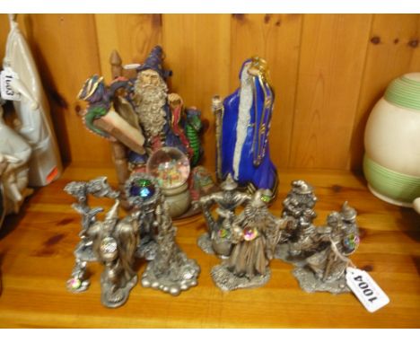 EIGHT MYTH AND MAGIC FIGURES, and two other wizard figures (10)