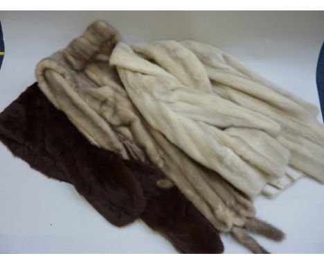 VINTAGE CLOTHING, to include a fur coat from Faulkes of Edgebaston, and two further stoles