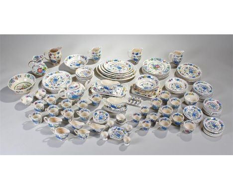 Mason's "Regency" pattern dinner service. Comprising of dinner plates, side plates, soup bowls, cups, saucers, teapots, jugs,