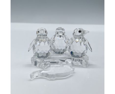 Set of three figures are created from clear faceted crystal with Jet crystal eyes. Comes with a plastic base shaped like the 