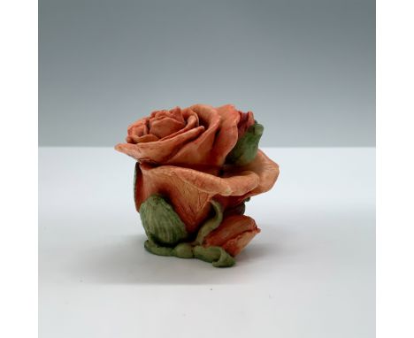 This exquisite figurine box by Harmony Kingdom, titled "Orange Rose," is a limited edition piece crafted in England in 1997. 