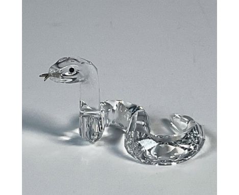 This adorable clear crystal snake was part of the Chinese Zodiacs collection. The snake has a faceted body with jet eyes and 