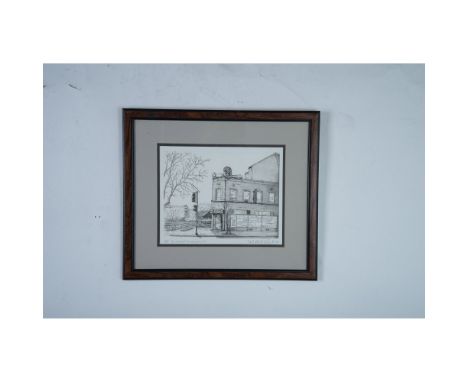 Rarely offered original etching on paper by American sculptor Paul DiPasquale entitled Connecticut on Connecticut. It depicts
