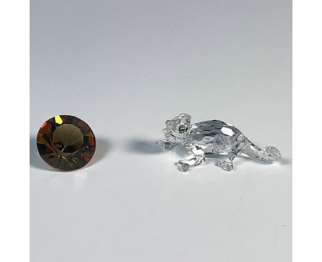 This clear crystal chameleon was a member of the Rare Encounters grouping. His body is made from a clear faceted crystal with
