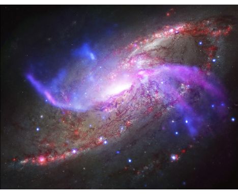NASA. HUBBLE. GRAND FORMAT. Spectaculaire "feu d'artifice" galactique à une distance d'approximativement 23 millions d'années